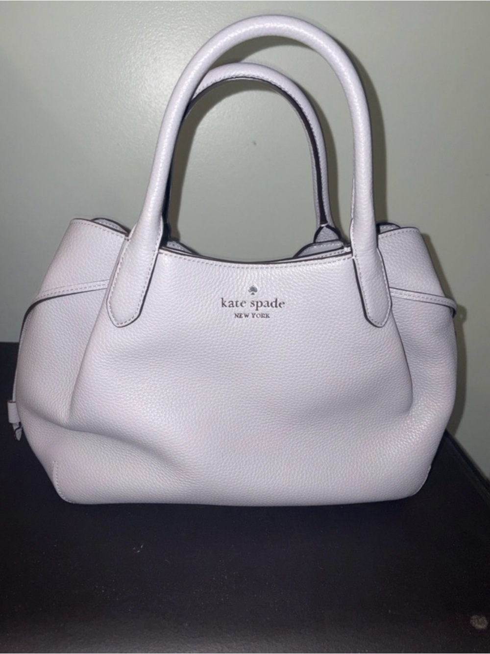 kate spade grey Pebbled Leather Satchel